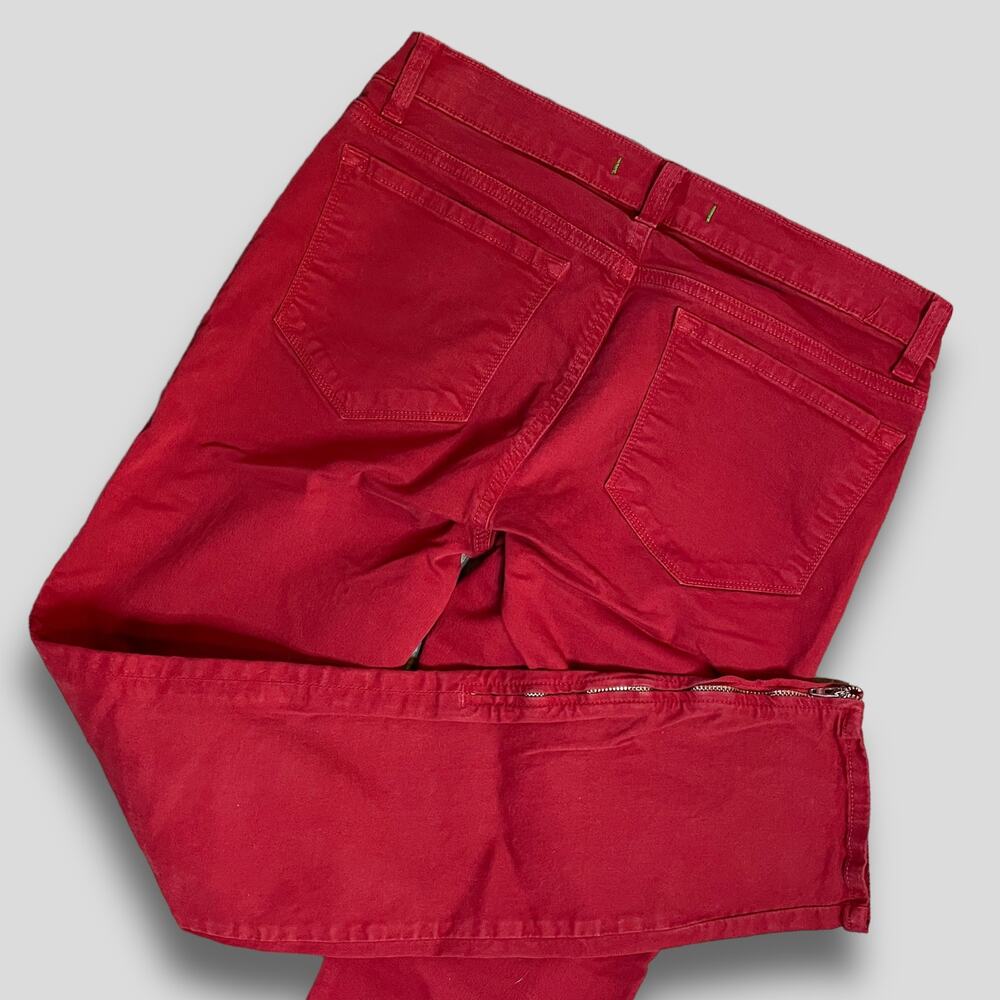 J BRAND BRIGHT & BOLD THE DEAL BRICK RED SKINNY ANKLE ZIP SIZE 28 - Picture 3 of 10
